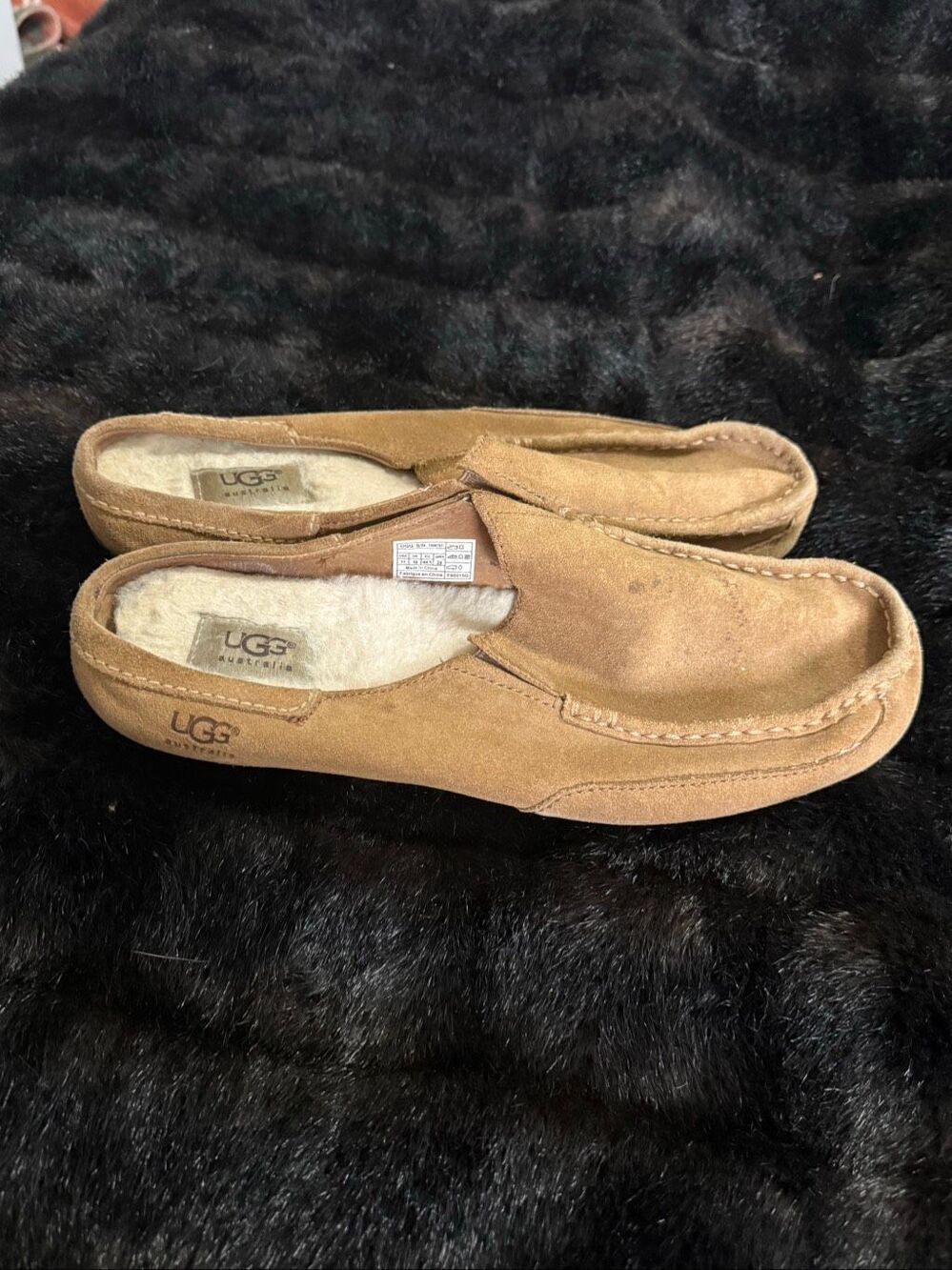 UGG Australia Ascot Chestnut Brown Suede Slipper Men's Sz 11